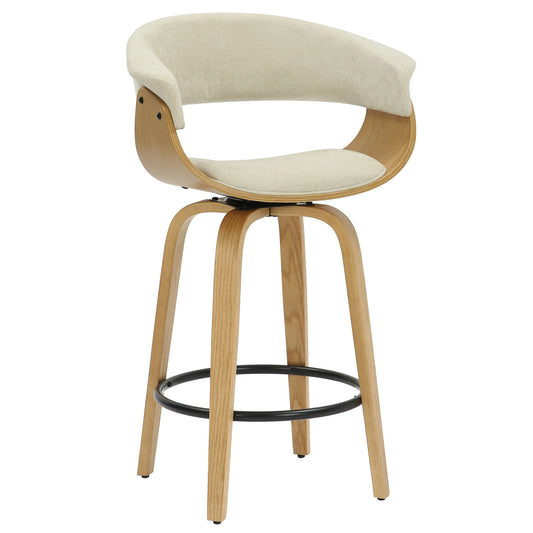 (HOLT BEIGE/ NATURAL)- FABRIC COUNTER STOOL