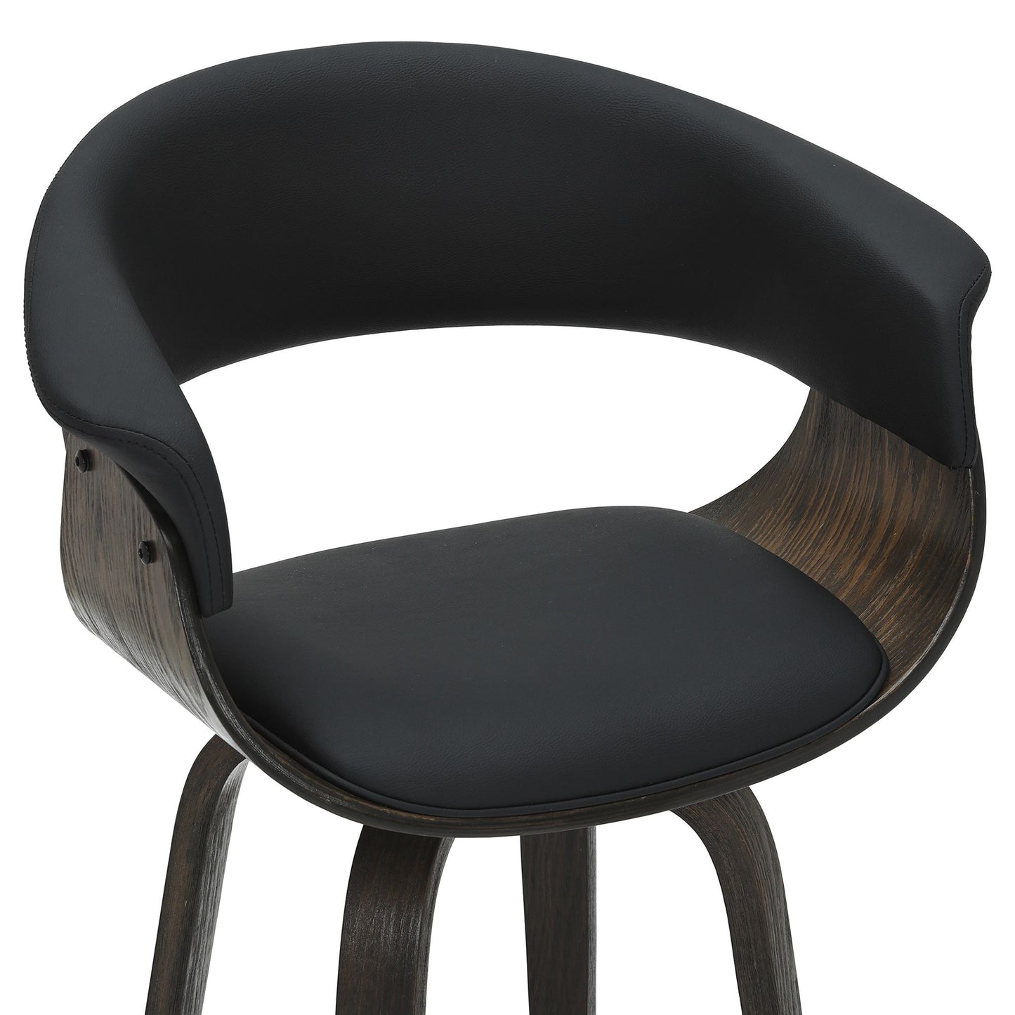 (HOLT BLACK- 2 PACK)- LEATHER COUNTER STOOLS