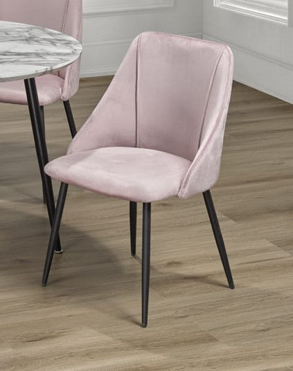 (212 PINK- 2 PACK)- VELVET FABRIC DINING CHAIRS