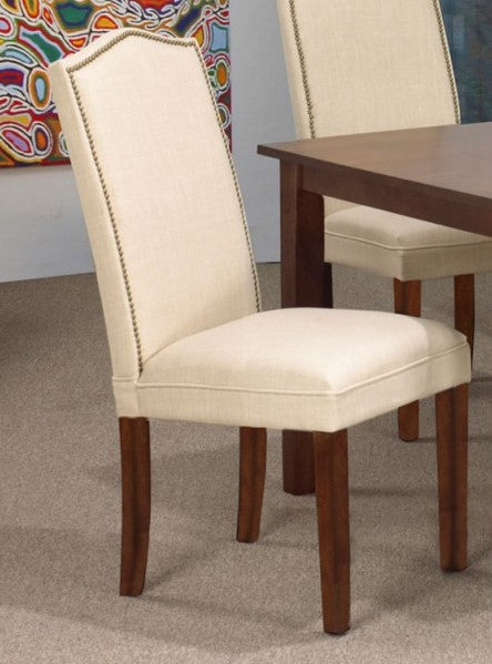 (230 BEIGE- 2 PACK)- FABRIC DINING CHAIR