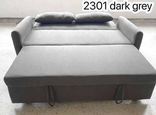 (2301 GREY)- FABRIC PULL OUT SOFA BED