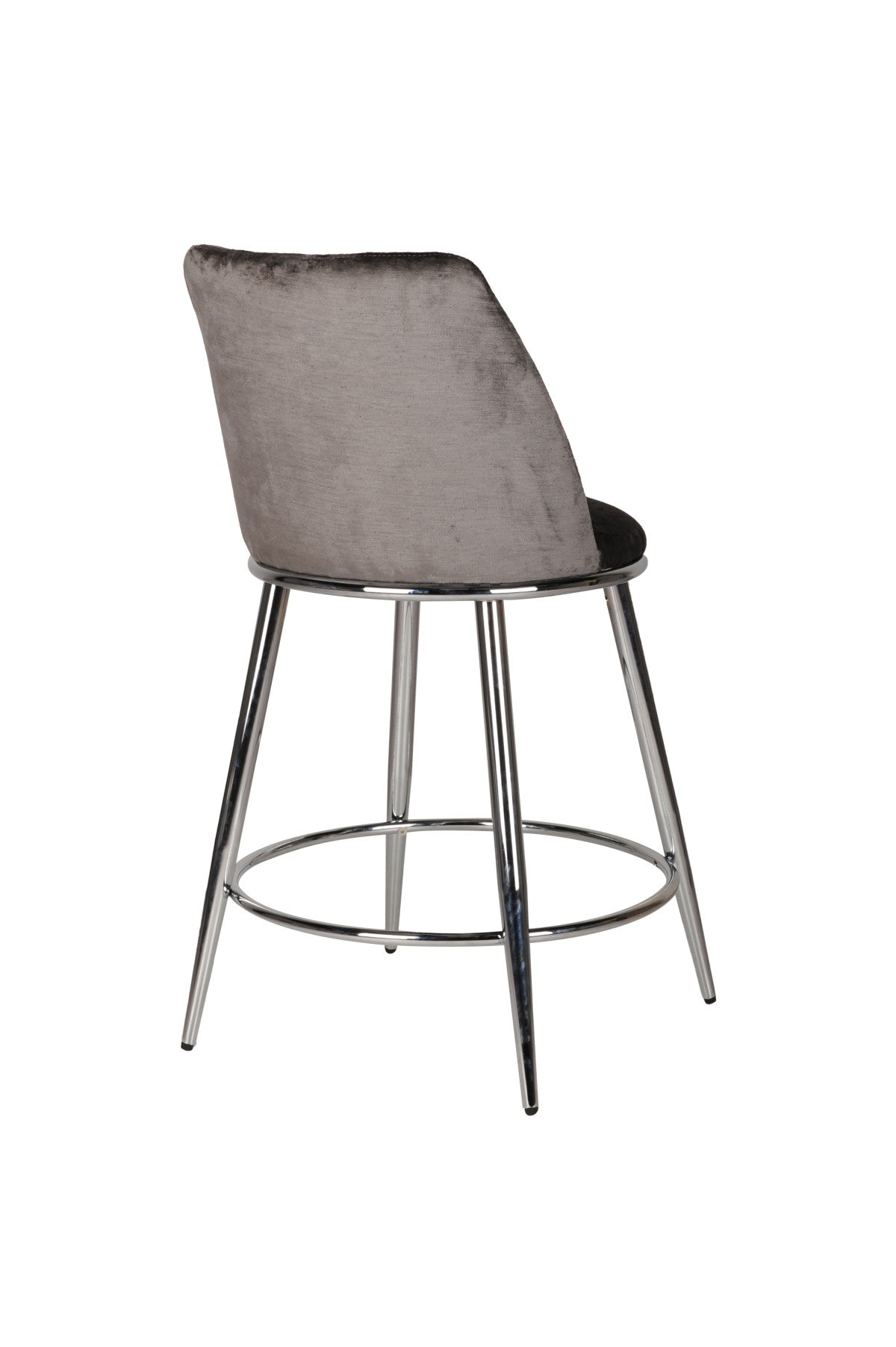 (24512 GREY- 2 PACK)- FABRIC- FIXED HEIGHT COUNTER STOOLS