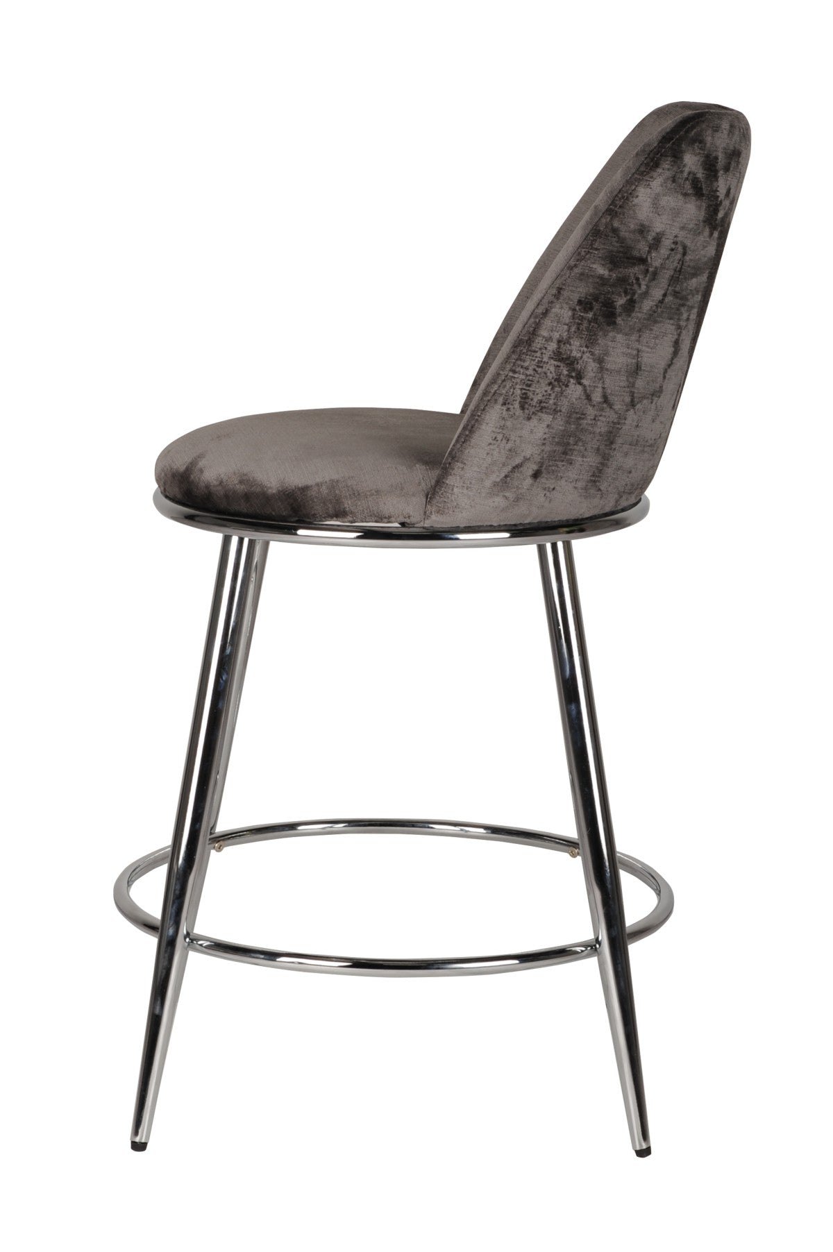 (24512 GREY- 2 PACK)- FABRIC- FIXED HEIGHT COUNTER STOOLS