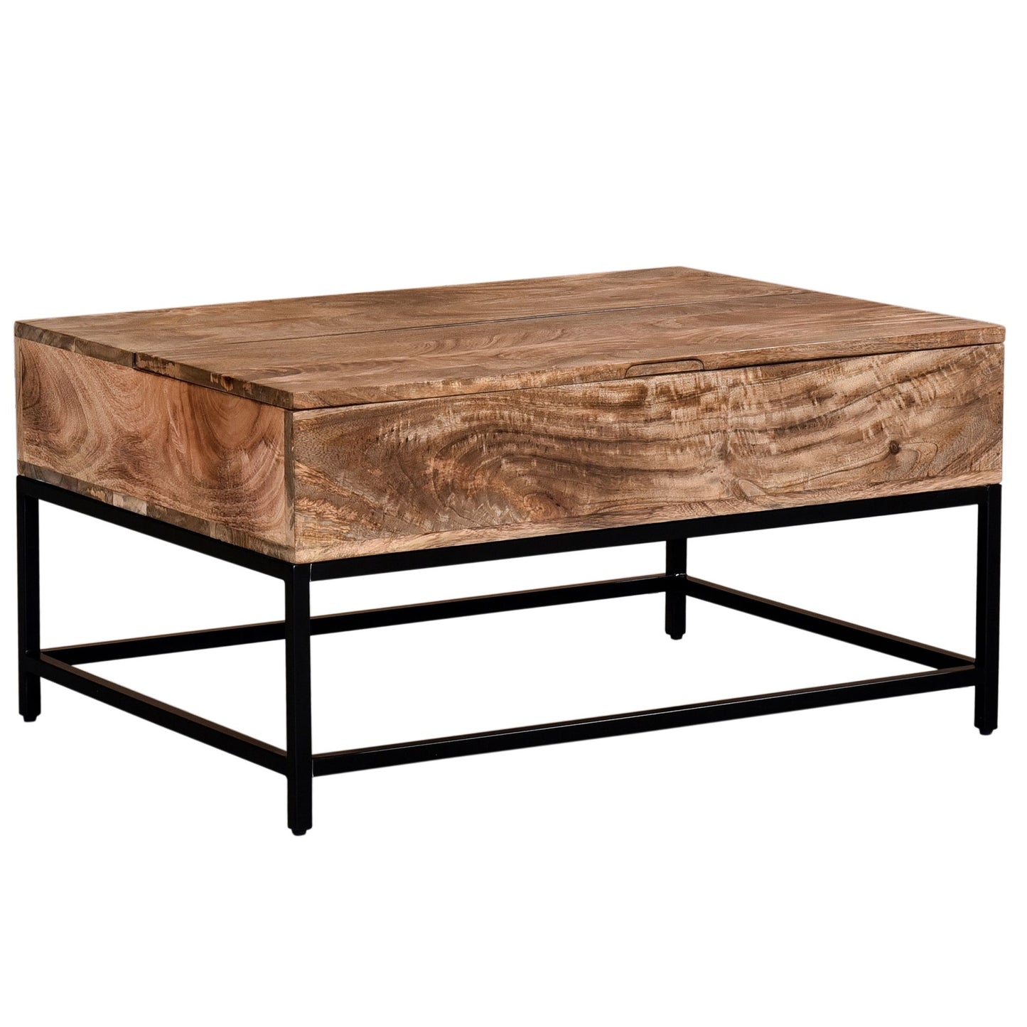 (OJAS BROWN- 1)- LIFT TOP WOOD COFFEE TABLE- WITH STORAGE