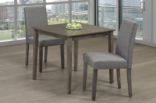 (3115- 249 GREY- 3)- 32" LONG- WOOD DINING TABLE- WITH 2 CHAIRS