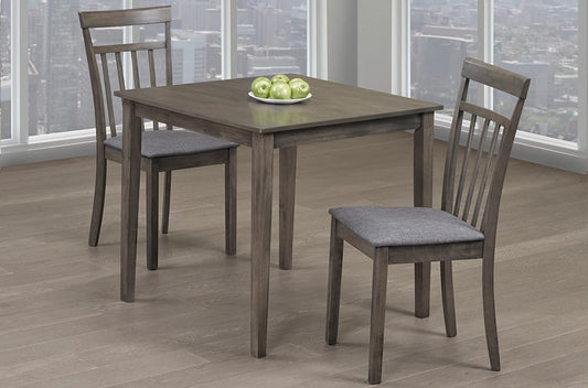 (3115 GREY- 3)- 32" LONG- WOOD DINING TABLE- WITH 2 CHAIRS