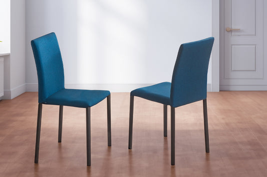 (3261 BLUE- 6 PACK)- FABRIC DINING CHAIRS