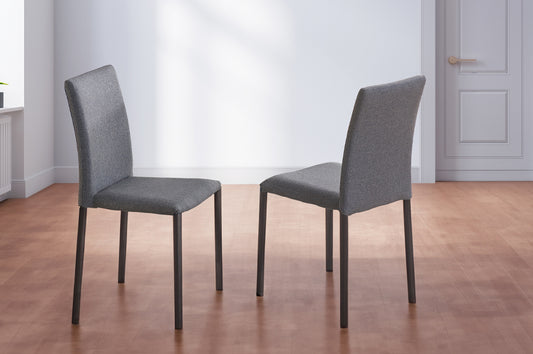 (3261 GREY- 6 PACK)- FABRIC DINING CHAIRS