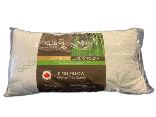 KING SIZE- (BAMBOO LUXURY TOUCH)- SOFT CANADIAN MADE PILLOW