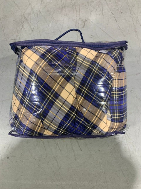QUEEN SIZE- (PARIS BLUE CHECKS)- COMFORTER