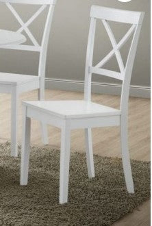(3815 WHITE- 2 PACK)- WOOD DINING CHAIRS