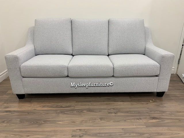 (4000 GREY SLC PILLOW BACK)- FABRIC- CANADIAN MADE- SOFA + LOVESEAT + CHAIR- (DELIVERY AFTER 3 WEEKS)