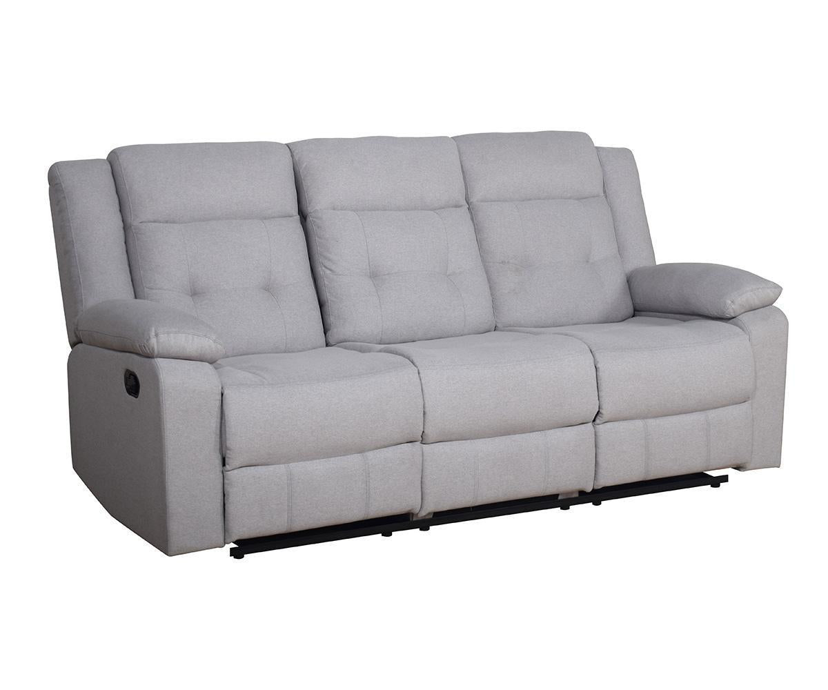 (WINSTONE GREY- 1)- FABRIC MANUAL RECLINER SOFA- TEXT OR WHATSAPP 416 319 8851 FOR STOCK AVAILABILITY BEFORE PAYING