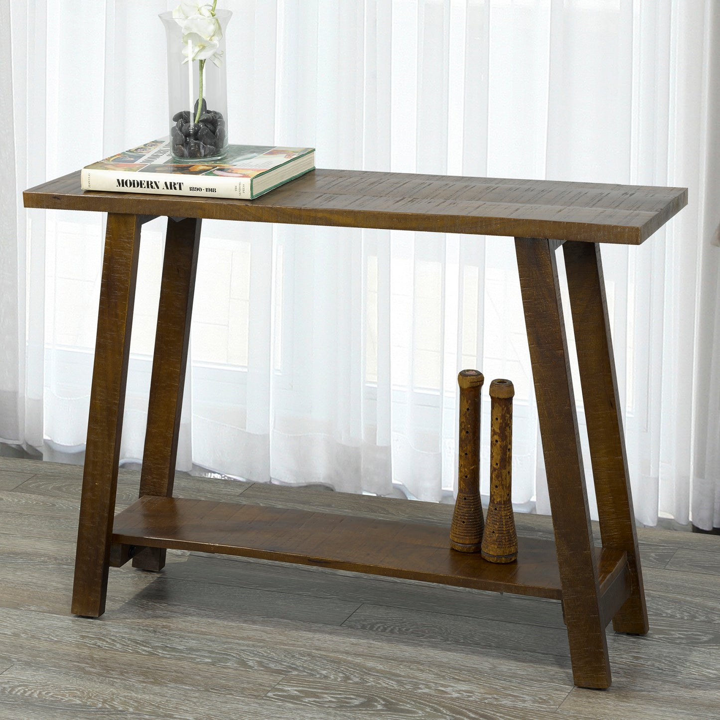 (VOLSA WALNUT)- WOOD CONSOLE TABLE