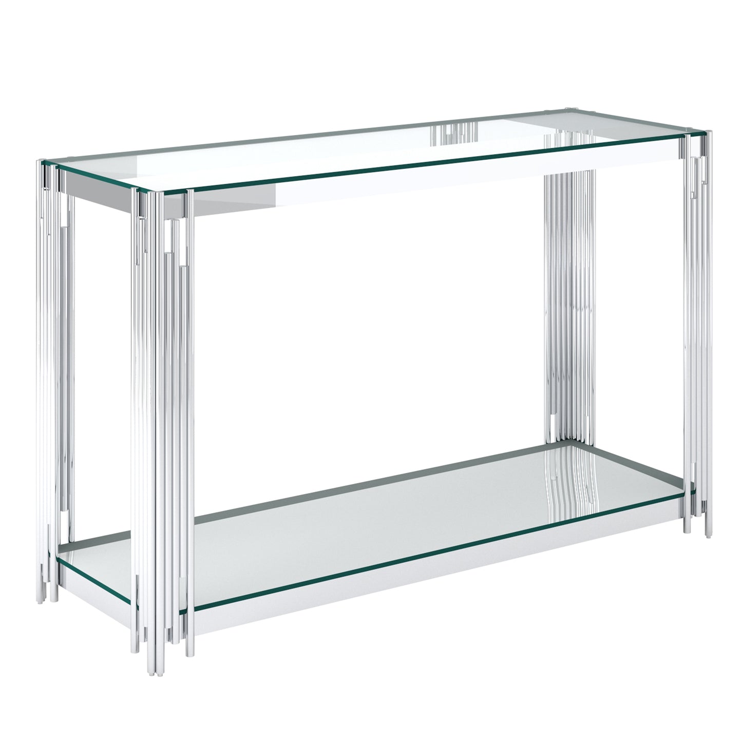 (ESTREL SILVER)- GLASS CONSOLE TABLE