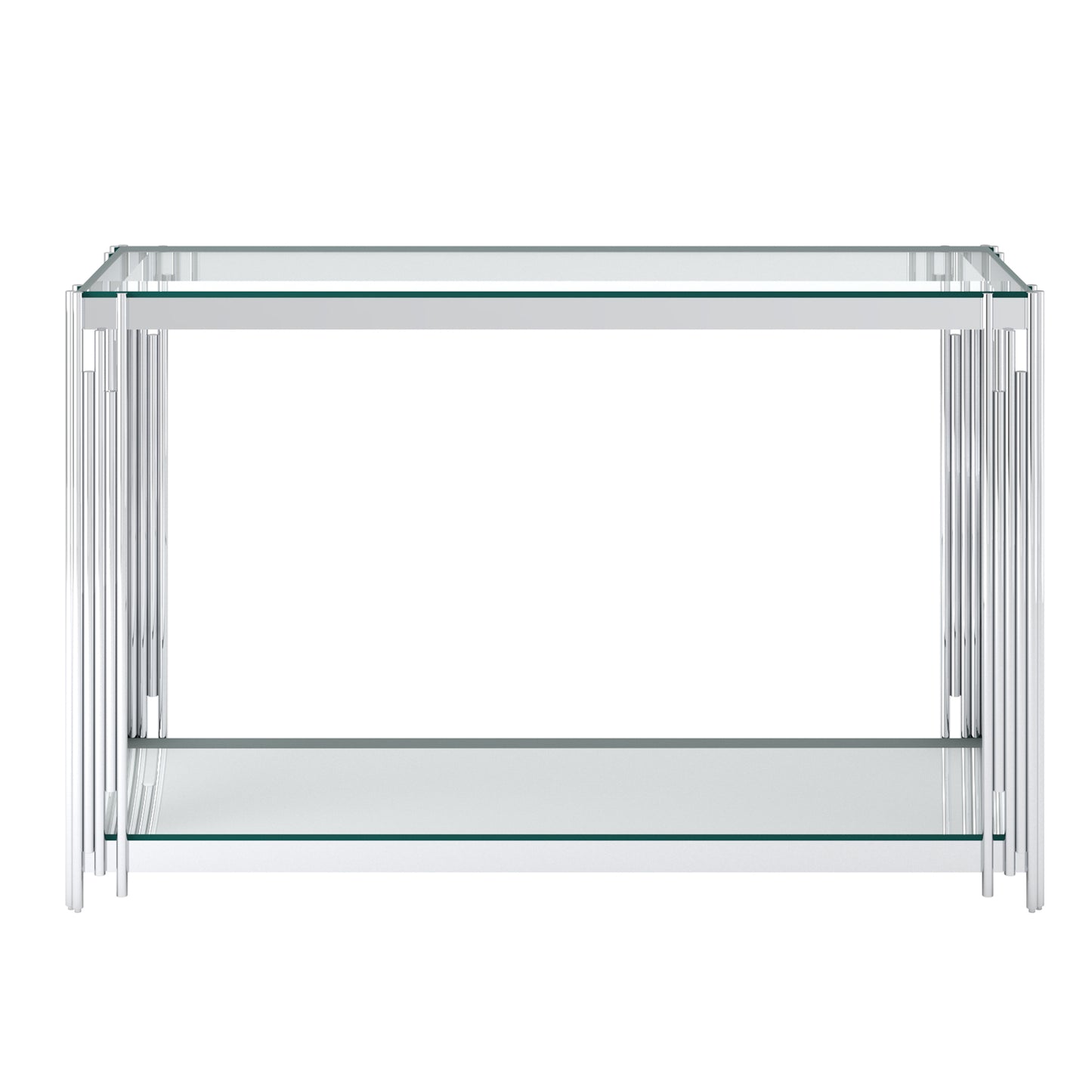 (ESTREL SILVER)- GLASS CONSOLE TABLE