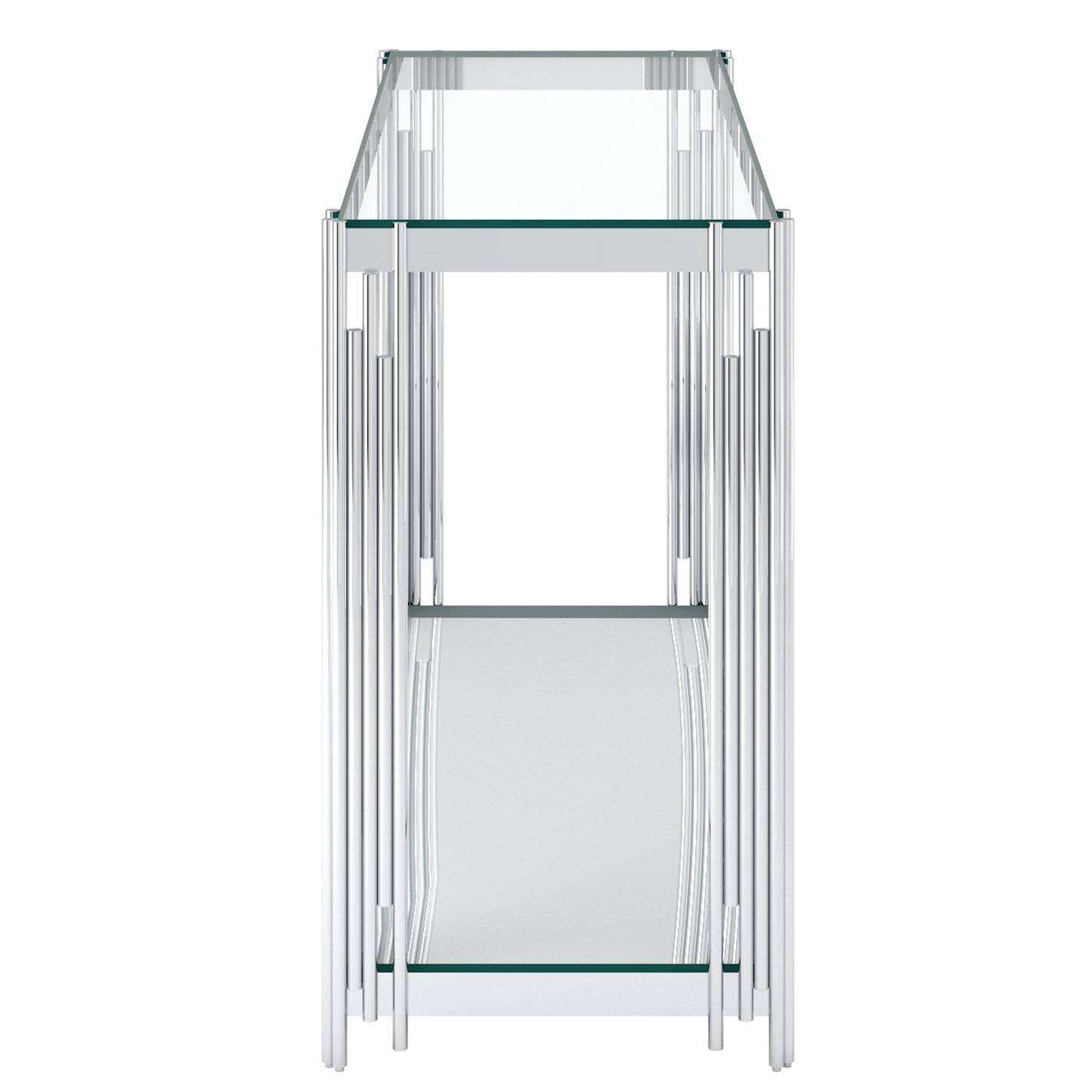 (ESTREL SILVER)- GLASS CONSOLE TABLE