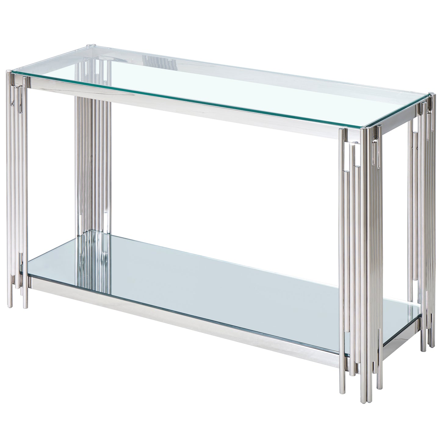 (ESTREL SILVER)- GLASS CONSOLE TABLE