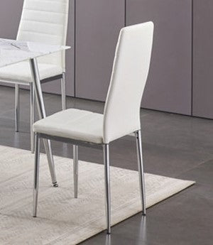 (5082 WHITE- 4 PACK)- LEATHER DINING CHAIRS