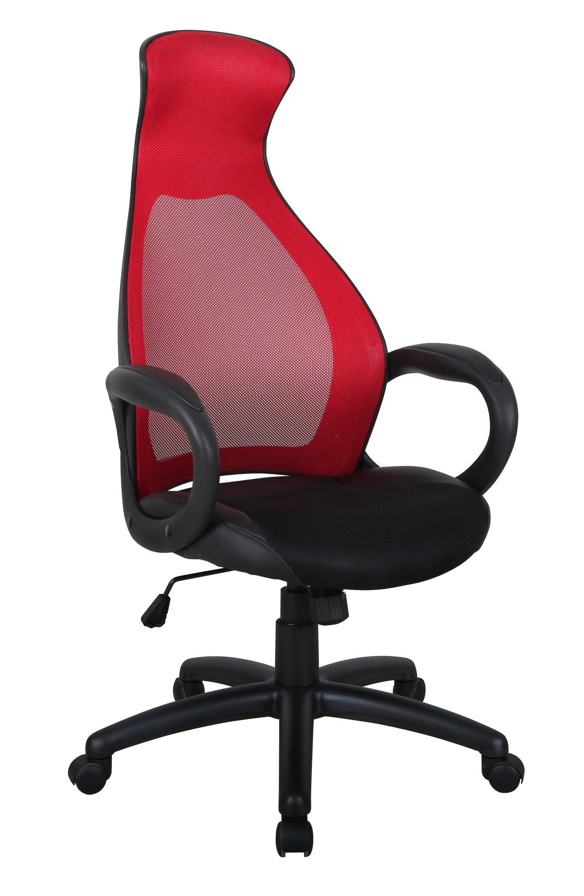 Red Block Computer Chair (508 RED)- LEATHER COMPUTER CHAIR – MySleep Furniture
