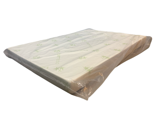 TWIN (SINGLE) SIZE- (GREEN BAMBOO)- 5" THICK FOAM MATTRESS