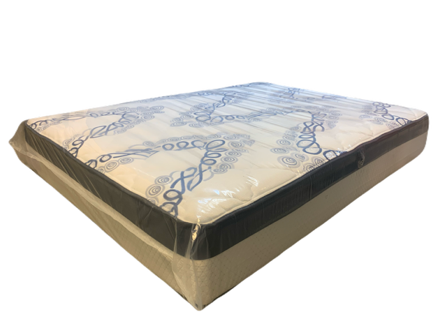 QUEEN SIZE- (CLOUD)- 11" THICK- EURO PILLOW TOP- MEDIUM FIRM- FOAM ENCASED- CANADIAN MADE POCKET COIL MATTRESS
