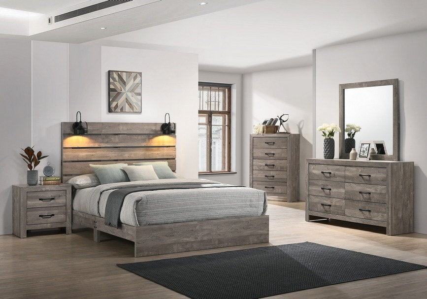 QUEEN SIZE- (CHARLOTTE GREY- 8 PC.)- BEDROOM SET- TEXT OR WHATSAPP @ 416 319 8851 FOR STOCK AVAILABILITY BEFORE PAYING