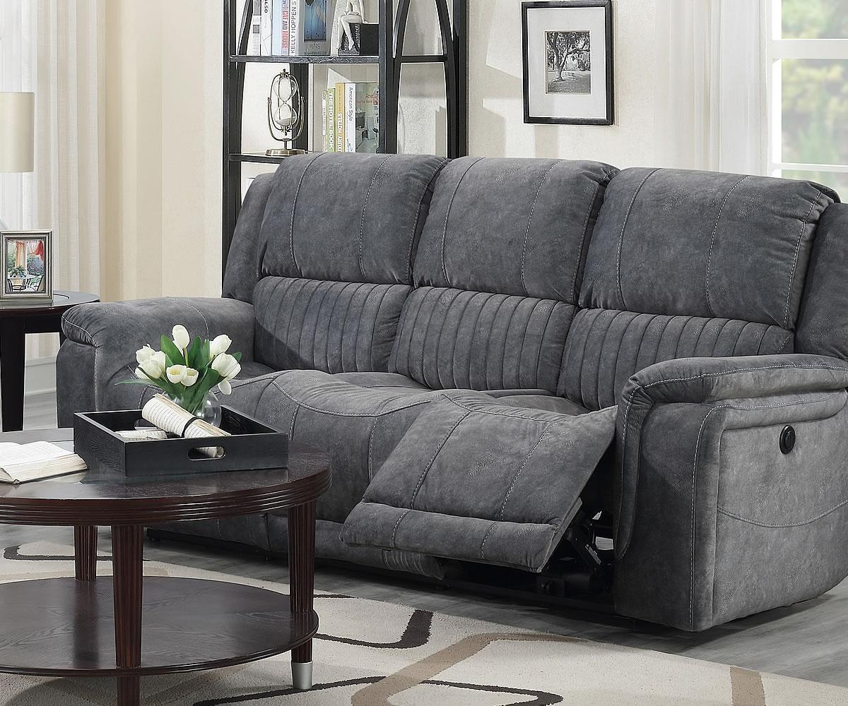 (WASHINGTON GREY- 1)- FABRIC POWER RECLINER SOFA- TEXT OR WHATSAPP 416 319 8851 FOR STOCK AVAILABILITY BEFORE PAYING