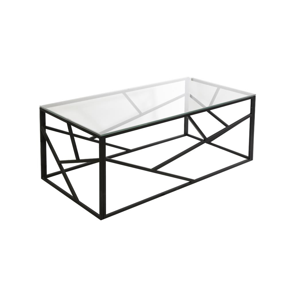 (CAROLE BLACK- 1)- GLASS COFFEE TABLE