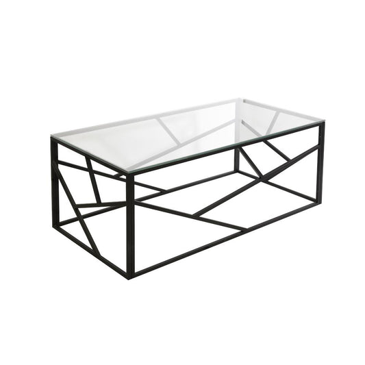 (CAROLE BLACK- 1)- GLASS COFFEE TABLE