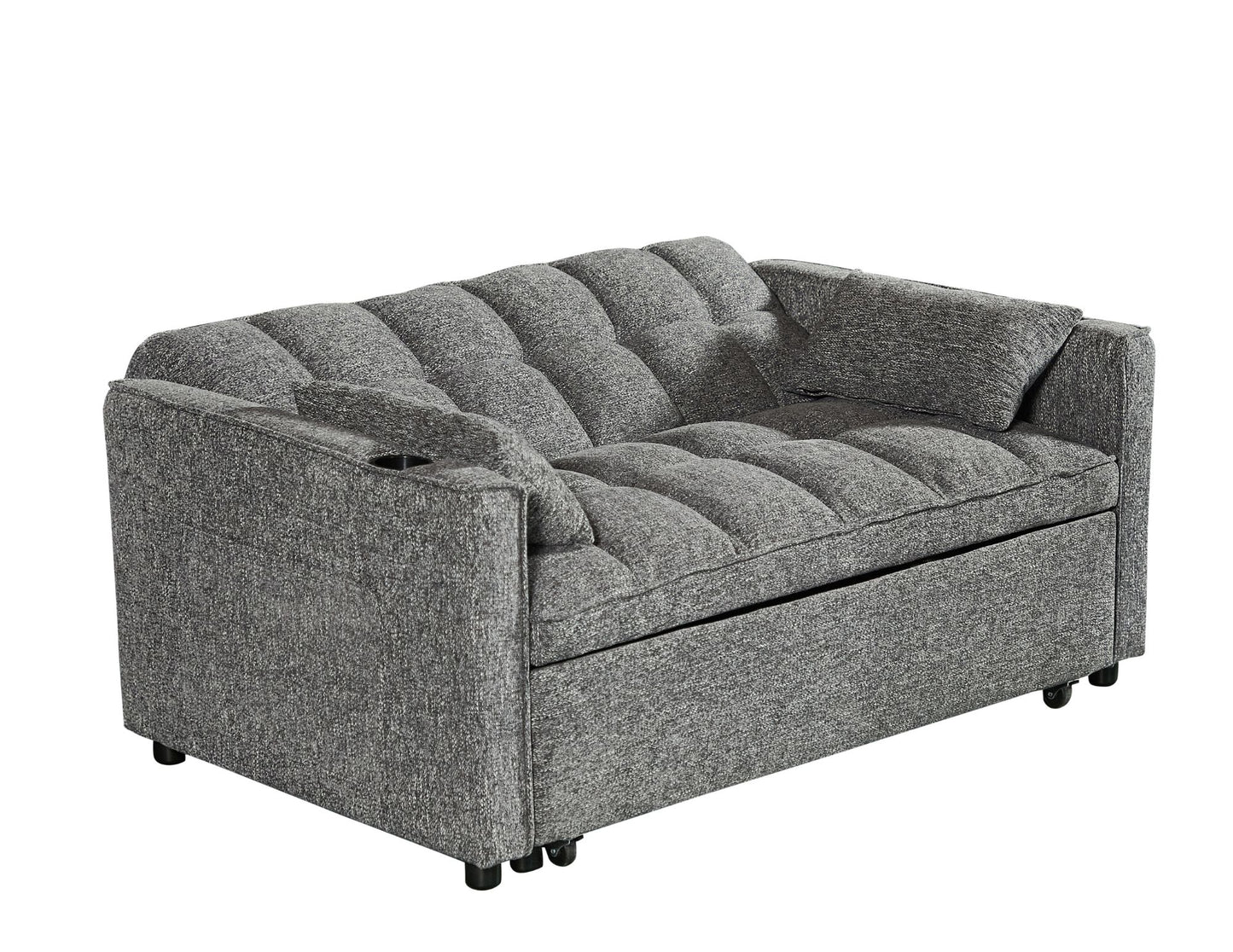 (VENESSA GREY)- FABRIC LOVESEAT BED