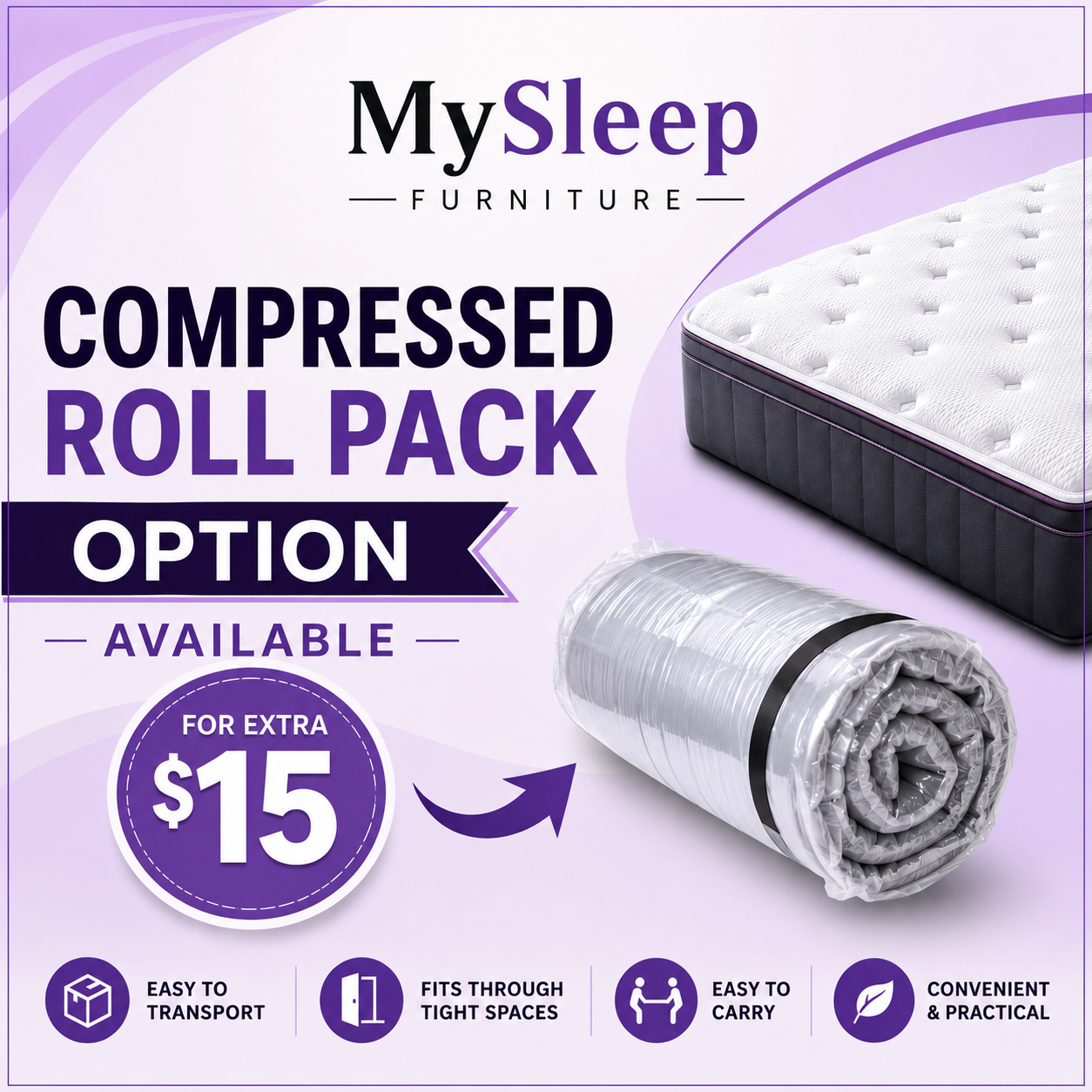 DOUBLE (FULL) SIZE- (HEAVENLY)- 9.5" THICK- HARD EURO PILLOW TOP- CANADIAN MADE FOAM MATTRESS