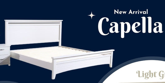 TWIN (SINGLE) SIZE- (CAPELLA WHITE)- WOOD BED FRAME- WITH SLATS