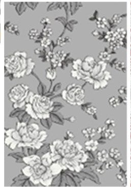 5' X 8'- (DENVER GREY FLOWERS)- AREA RUG