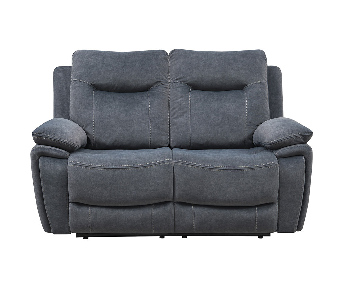 (FINLEY GREY SLC)- FABRIC MANUAL RECLINER 3 PC. SOFA SET- TEXT OR WHATSAPP 416 319 8851 FOR STOCK AVAILABILITY BEFORE PAYING