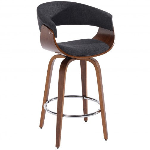 (HOLT CHARCOAL)- FABRIC COUNTER STOOL- OUT OF STOCK UNTIL MAY 30, 2024