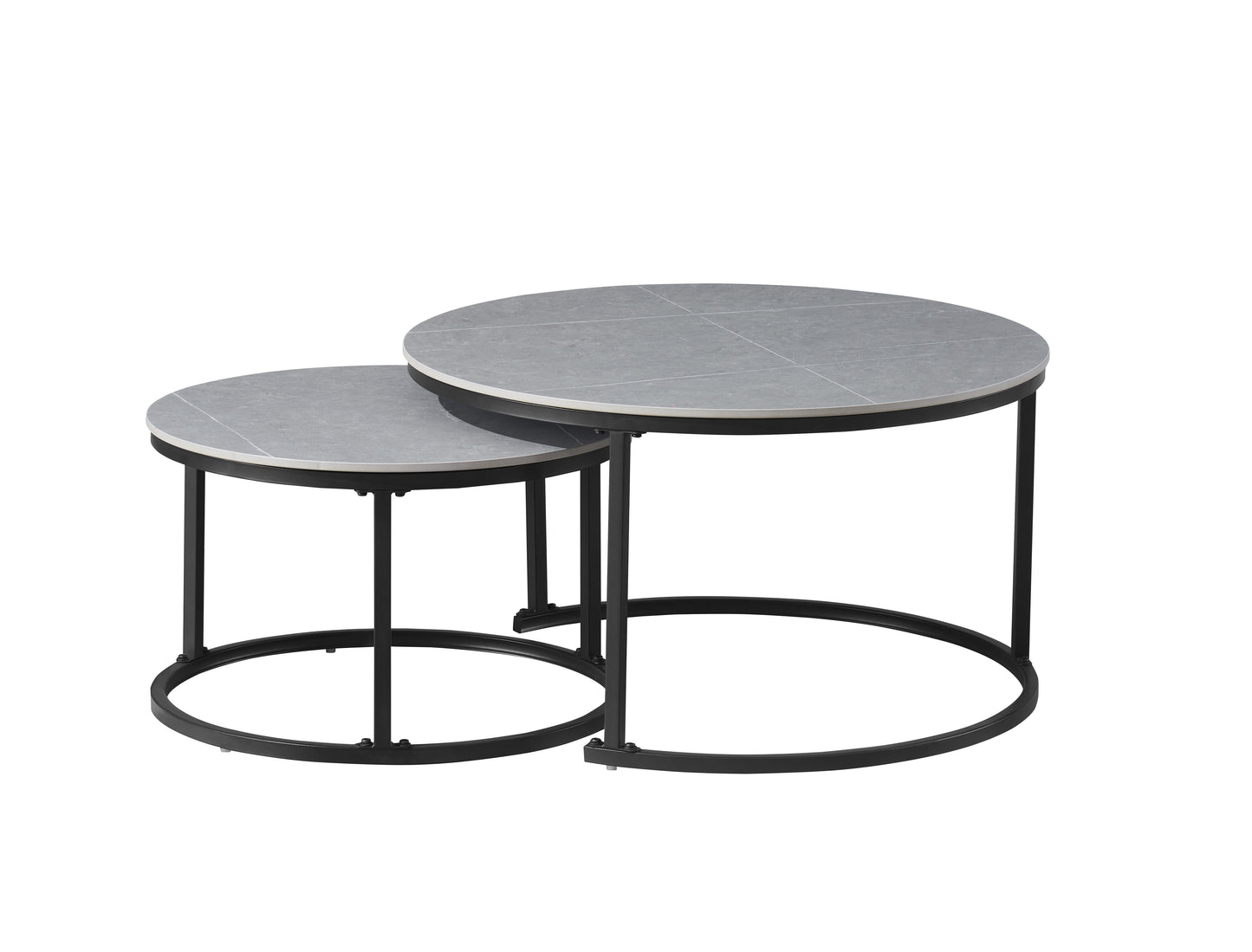 (2631 GREY)- SINTERED STONE NESTING COFFEE TABLE