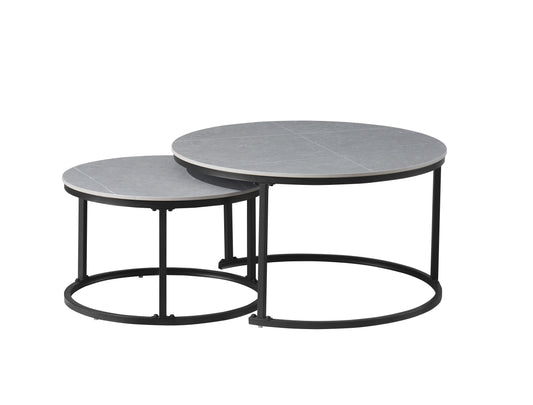 (2631 GREY)- SINTERED STONE NESTING COFFEE TABLE