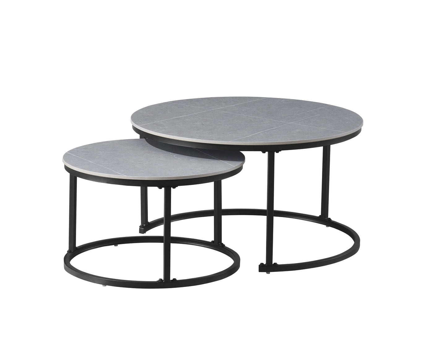 (2631 GREY)- SINTERED STONE NESTING COFFEE TABLE