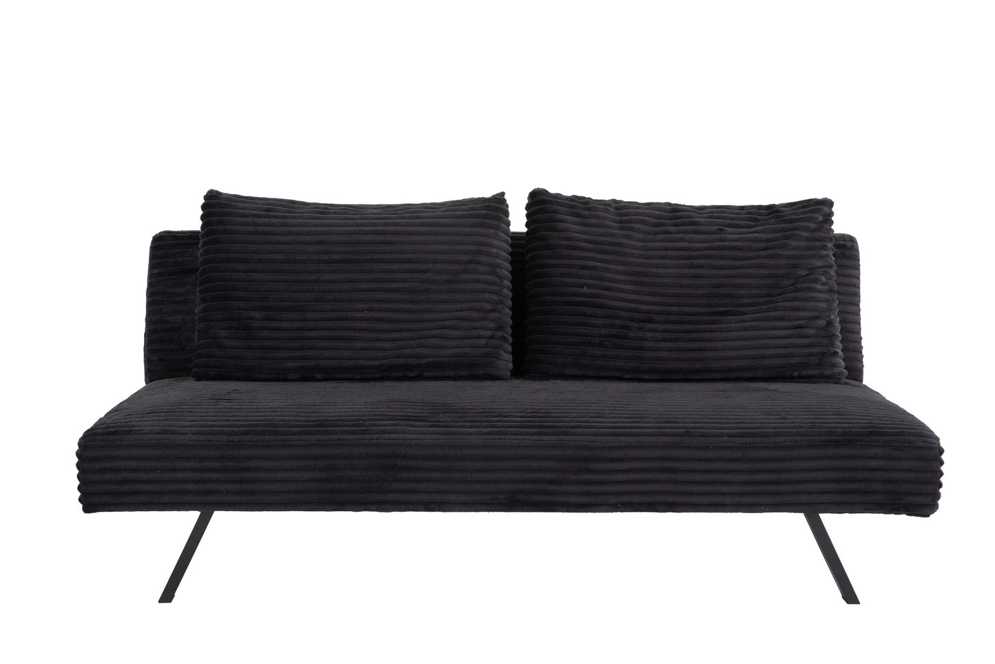 (8065 BLACK)- 72" LONG- CORDUROY FABRIC KLIK KLAK SOFA BED
