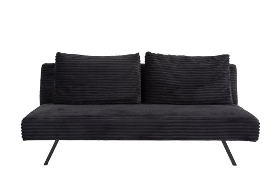 (8065 BLACK)- 72" LONG- CORDUROY FABRIC KLIK KLAK SOFA BED