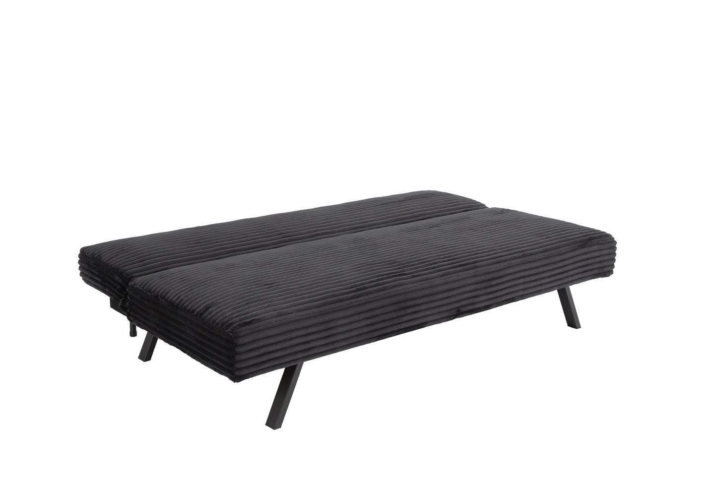 (8065 BLACK)- 72" LONG- CORDUROY FABRIC KLIK KLAK SOFA BED