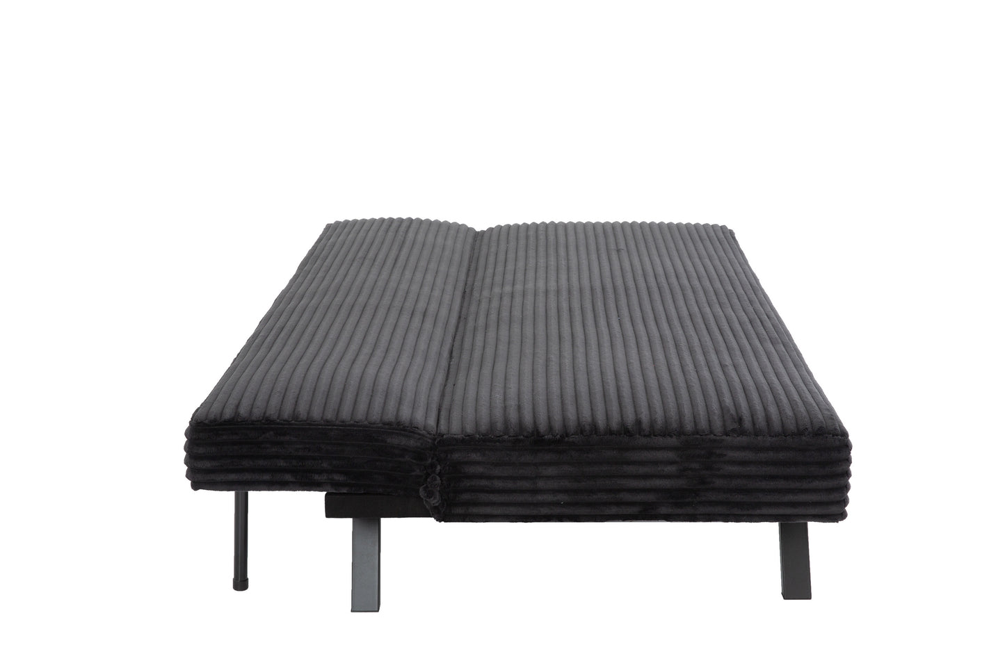 (8065 BLACK)- 72" LONG- CORDUROY FABRIC KLIK KLAK SOFA BED