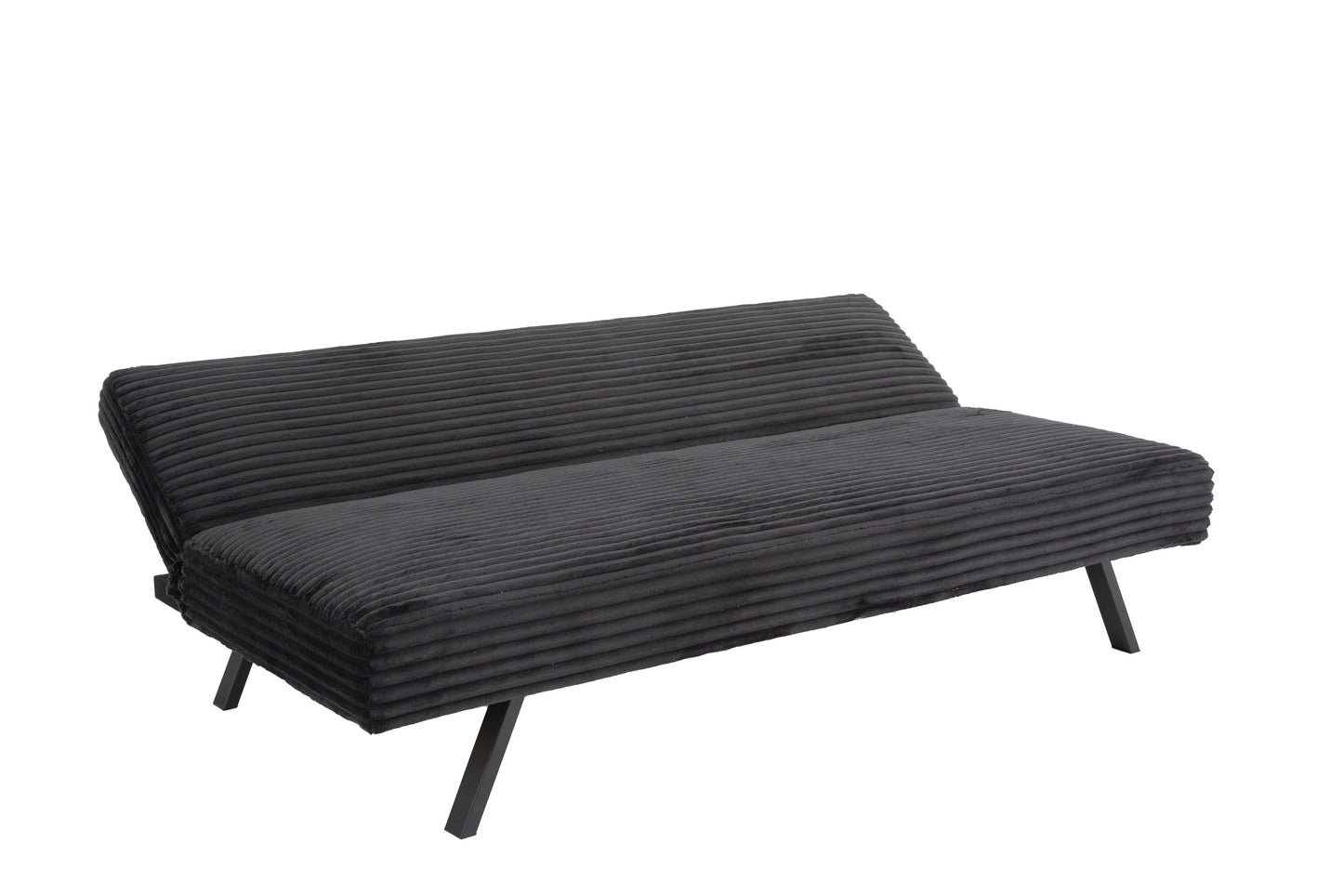 (8065 BLACK)- 72" LONG- CORDUROY FABRIC KLIK KLAK SOFA BED