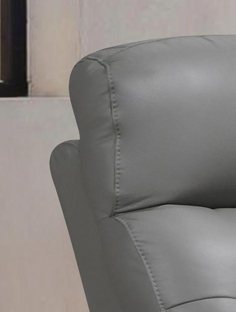 (8141 GREY SLC)- GENUINE LEATHER MATCH POWER RECLINER 3 PC. SOFA SET- TEXT OR WHATSAPP 416 319 8851 FOR STOCK AVAILABILITY BEFORE PAYING