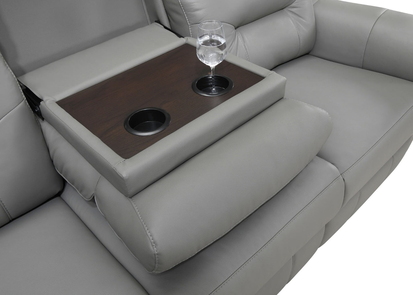 (8141 GREY SLC)- GENUINE LEATHER MATCH POWER RECLINER 3 PC. SOFA SET- TEXT OR WHATSAPP 416 319 8851 FOR STOCK AVAILABILITY BEFORE PAYING