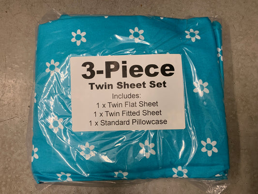 TWIN (SINGLE) SIZE- (BASICS BLUE PRINT)- 3 PC. SHEET SET