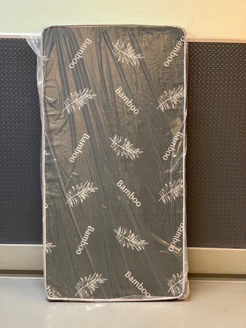 TWIN (SINGLE) SIZE- (GREY BAMBOO PRINT)- 5" THICK FOAM MATTRESS