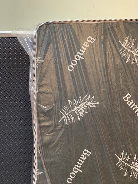 TWIN (SINGLE) SIZE- (GREY BAMBOO PRINT)- 5" THICK FOAM MATTRESS