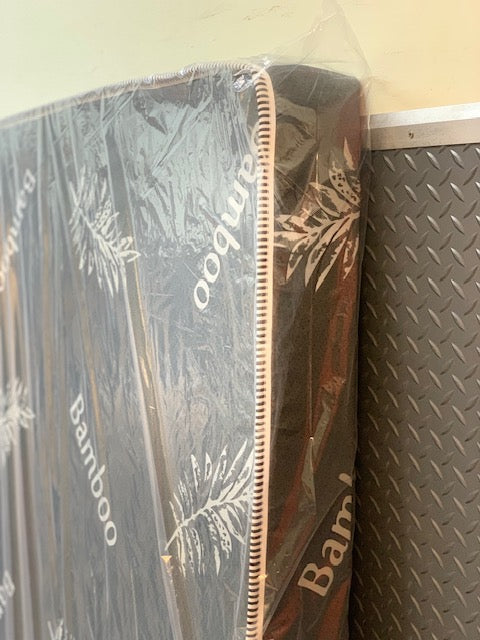 TWIN (SINGLE) SIZE- (GREY BAMBOO PRINT)- 5" THICK FOAM MATTRESS